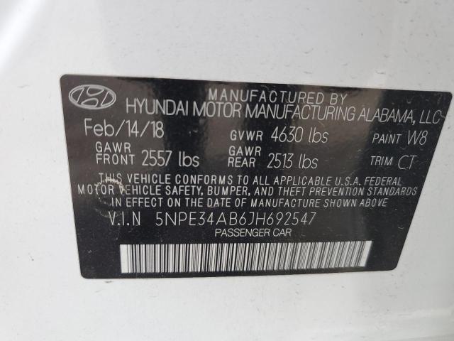 2018 HYUNDAI SONATA SPO - 5NPE34AB6JH692547