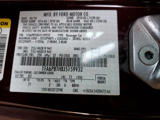 2018 FORD MUSTANG - 1FA6P8TH8J5159932
