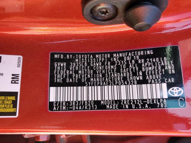 2020 TOYOTA COROLLA LE - 5YFEPRAE2LP054328