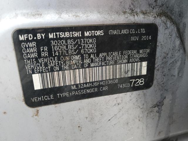 2015 MITSUBISHI MIRAGE ES - ML32A4HJ6FH033608