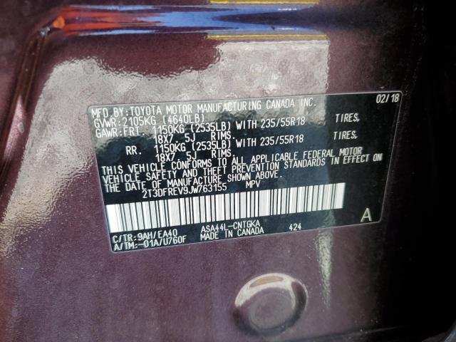 2018 TOYOTA RAV4 LIMIT - 2T3DFREV9JW763155