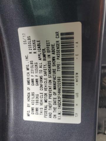 2017 HONDA ACCORD SPO - 1HGCR2F14HA232560