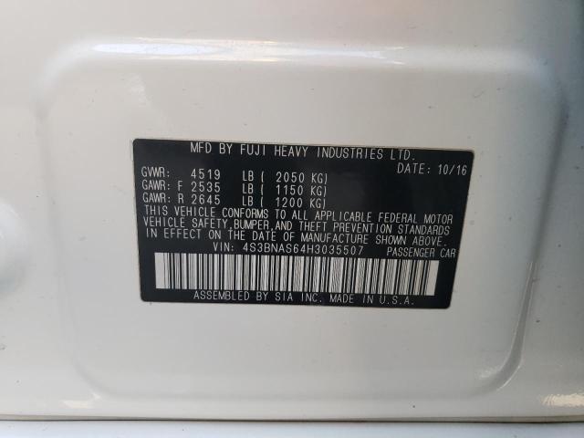 2017 SUBARU LEGACY SPO - 4S3BNAS64H3035507