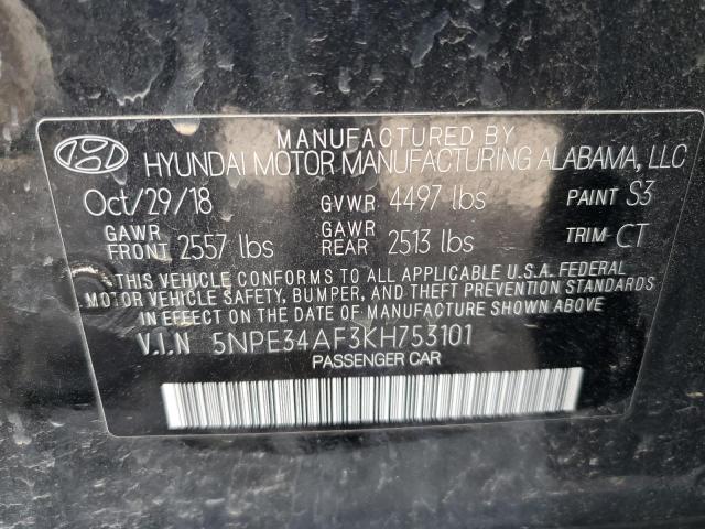 2019 HYUNDAI SONATA LIM - 5NPE34AF3KH753101