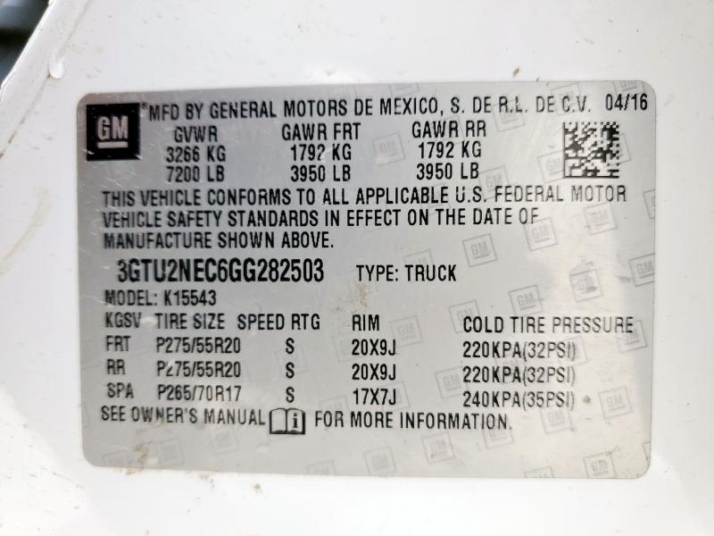 2016 GMC SIERRA K15 - 3GTU2NEC6GG282503
