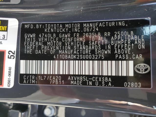 2025 TOYOTA CAMRY XSE - 4T1DBADK2SU003275