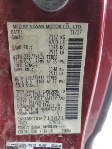 2018 NISSAN FRONTIER S - 1N6BD0CT0JN719821