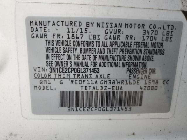 2016 NISSAN VERSA NOTE - 3N1CE2CP0GL371453