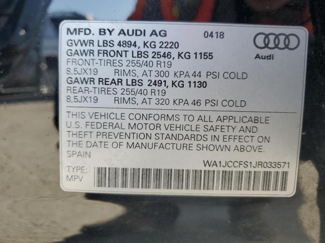 2018 AUDI Q3 PREMIUM - WA1JCCFS1JR033571