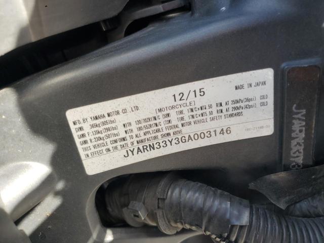 2016 YAMAHA FZ09 C - JYARN33Y3GA003146