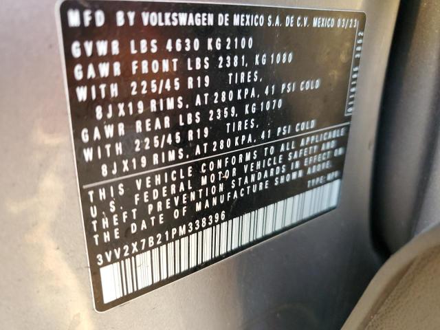 2023 VOLKSWAGEN TAOS SEL 3VV2X7B21PM338396