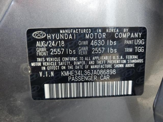 2018 HYUNDAI SONATA HYB - KMHE34L36JA086898