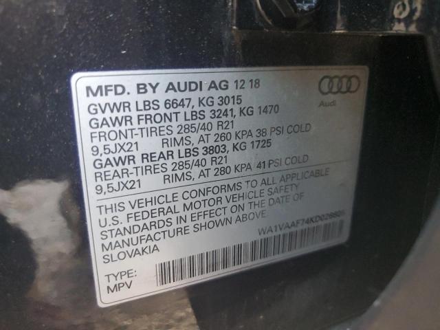 2019 AUDI Q7 PRESTIG - WA1VAAF74KD026605