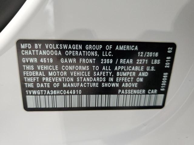 2017 VOLKSWAGEN PASSAT SE - 1VWGT7A36HC044910