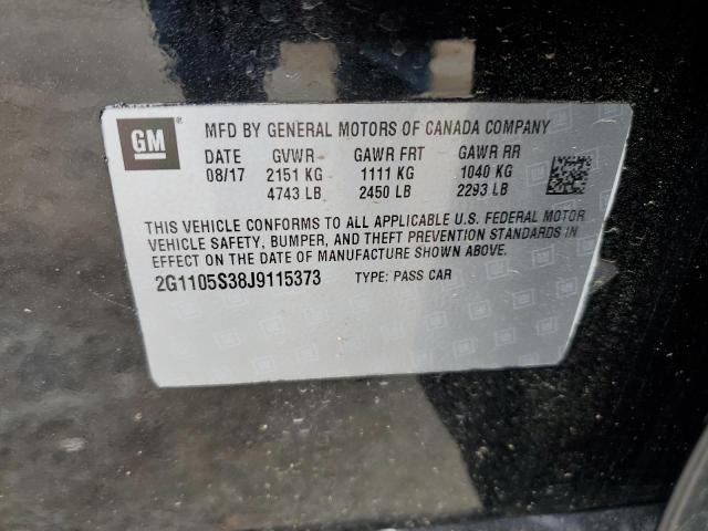 2018 CHEVROLET IMPALA LT 2G1105S38J9115373