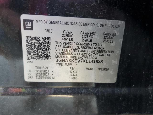 2019 CHEVROLET EQUINOX LT - 3GNAXKEV7KL141838