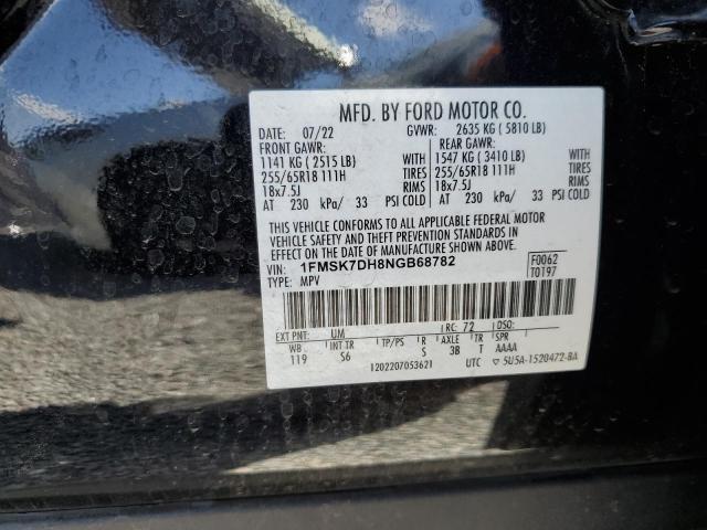 1FMSK7DH8NGB68782 2022 FORD EXPLORER