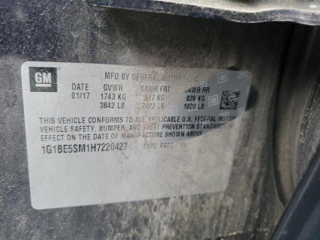 2017 CHEVROLET CRUZE LT - 1G1BE5SM1H7220427