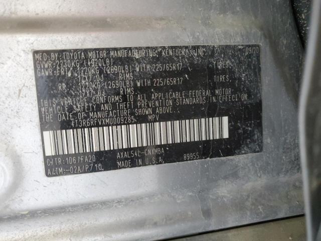 2021 TOYOTA RAV4 XLE - 4T3R6RFVXMU009285