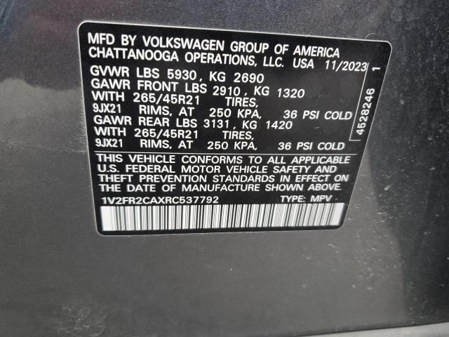 2024 VOLKSWAGEN ATLAS SEL - 1V2FR2CAXRC537792