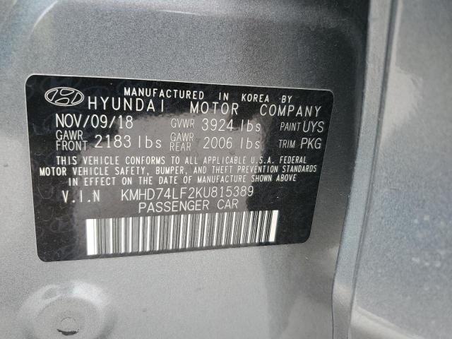 2019 HYUNDAI ELANTRA SE - KMHD74LF2KU815389