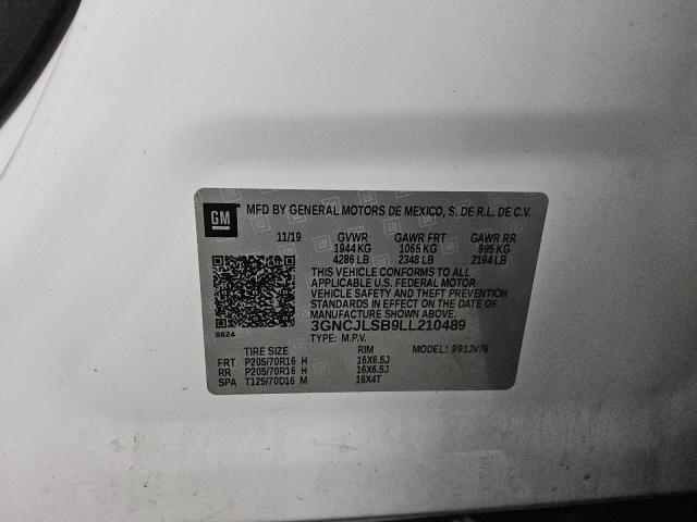 2020 CHEVROLET TRAX 1LT - 3GNCJLSB9LL210489