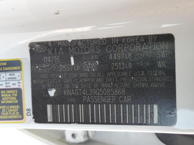2016 KIA OPTIMA LX - KNAGT4L39G5085868