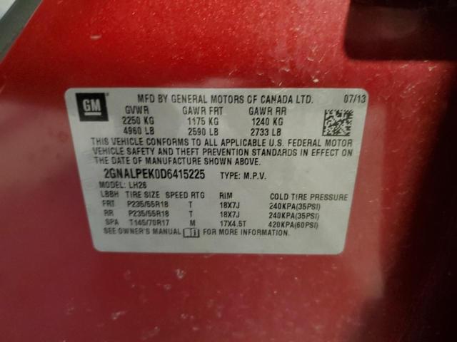 2013 CHEVROLET EQUINOX LT - 2GNALPEK0D6415225