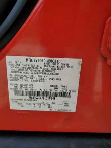 2020 FORD ECOSPORT S MAJ3S2GE7LC319148