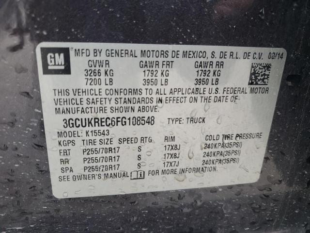 2015 CHEVROLET SILVERADO - 3GCUKREC6FG108548