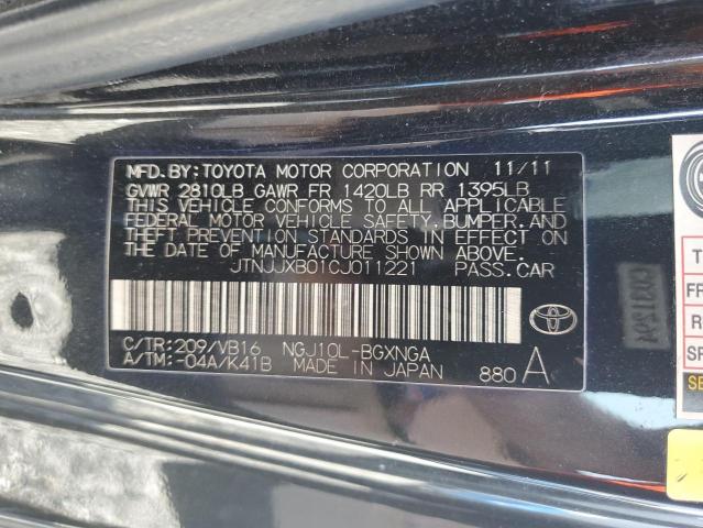 2012 TOYOTA SCION IQ - JTNJJXB01CJ011221