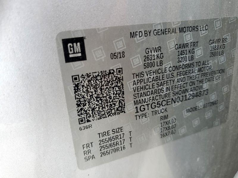 2018 GMC CANYON SLE 1GTG5CEN0J1294873