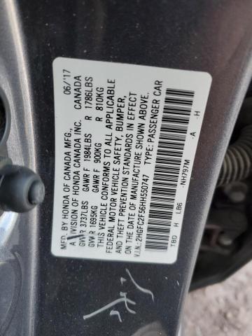2017 HONDA CIVIC LX - 2HGFC2F56HH550747