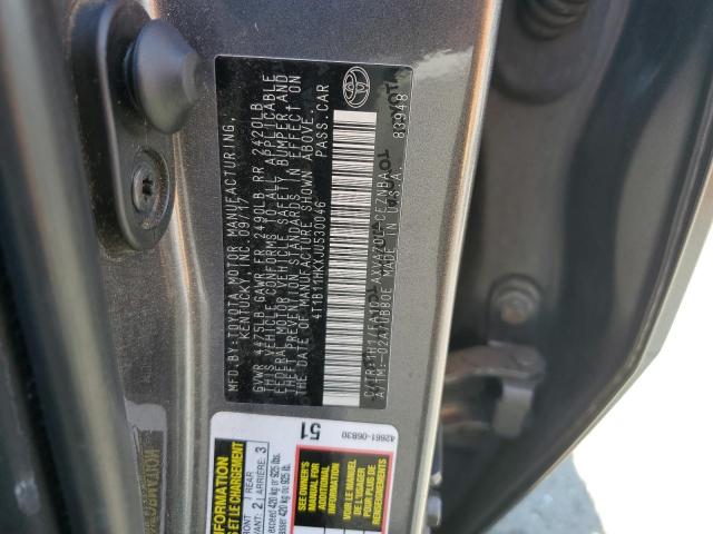2018 TOYOTA CAMRY L 4T1B11HKXJU530046