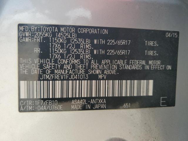 2015 TOYOTA RAV4 LE - JTMZFREV1FJ041013