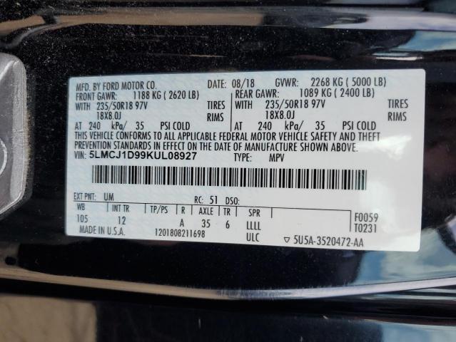 2019 LINCOLN MKC 5LMCJ1D99KUL08927
