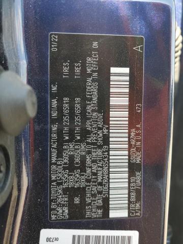 2022 TOYOTA HIGHLANDER 5TDGZRAH8NS543419