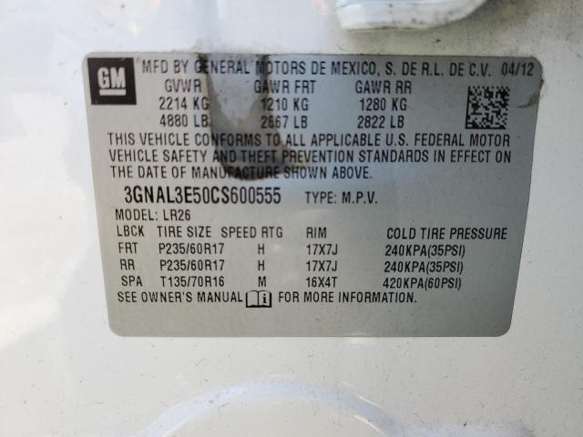 2012 CHEVROLET CAPTIVA SP - 3GNAL3E50CS600555