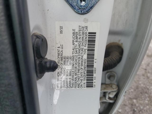 2022 HONDA INSIGHT EX 19XZE4F52NE014032