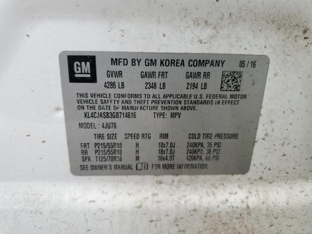 2016 BUICK ENCORE - KL4CJASB3GB714616