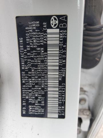 2015 TOYOTA COROLLA L - 5YFBURHE1FP242439