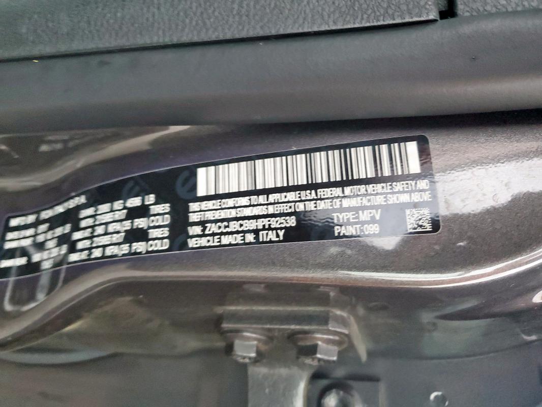 2017 JEEP RENEGADE T - ZACCJBCB9HPF92538