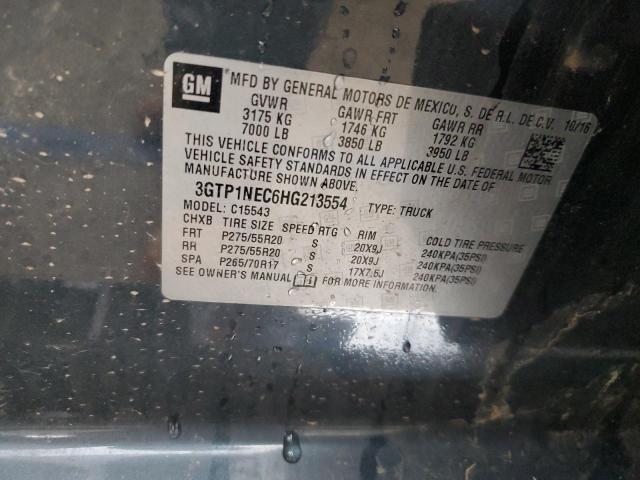 2017 GMC SIERRA C15 - 3GTP1NEC6HG213554