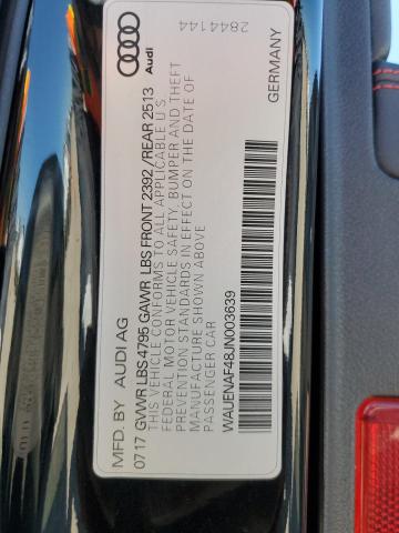 2018 AUDI A4 PREMIUM - WAUENAF48JN003639