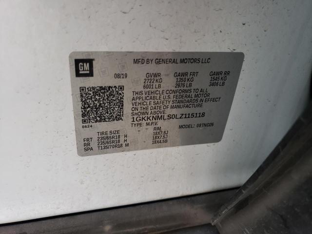 2020 GMC ACADIA SLT - 1GKKNMLS0LZ115118
