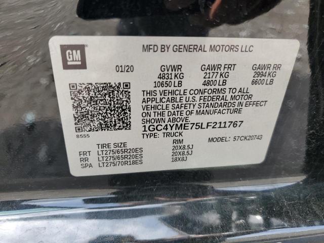 2020 CHEVROLET SILVERADO - 1GC4YME75LF211767