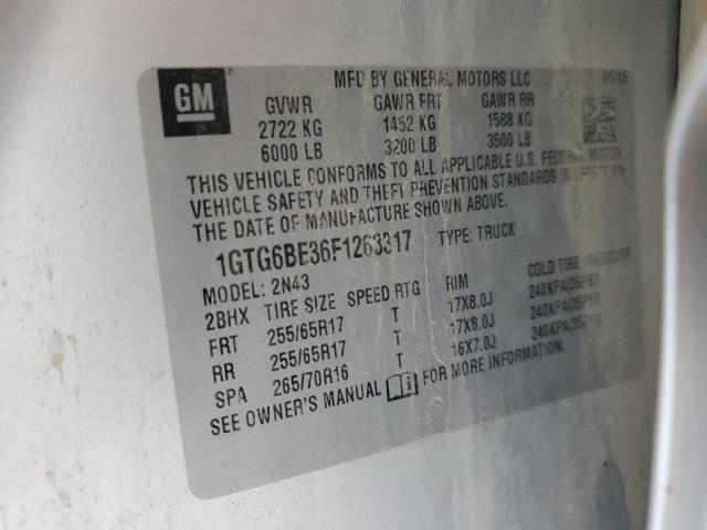 2015 GMC CANYON SLE 1GTG6BE36F1263317