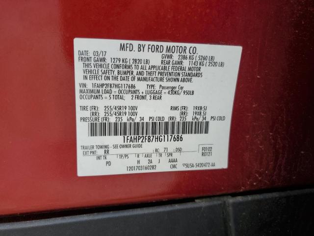 2017 FORD TAURUS LIM - 1FAHP2F87HG117686