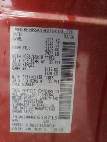 2016 NISSAN PATHFINDER - 5N1AR2MM4GC638713