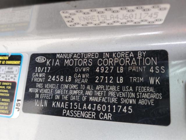 2018 KIA STINGER KNAE15LA4J6011745